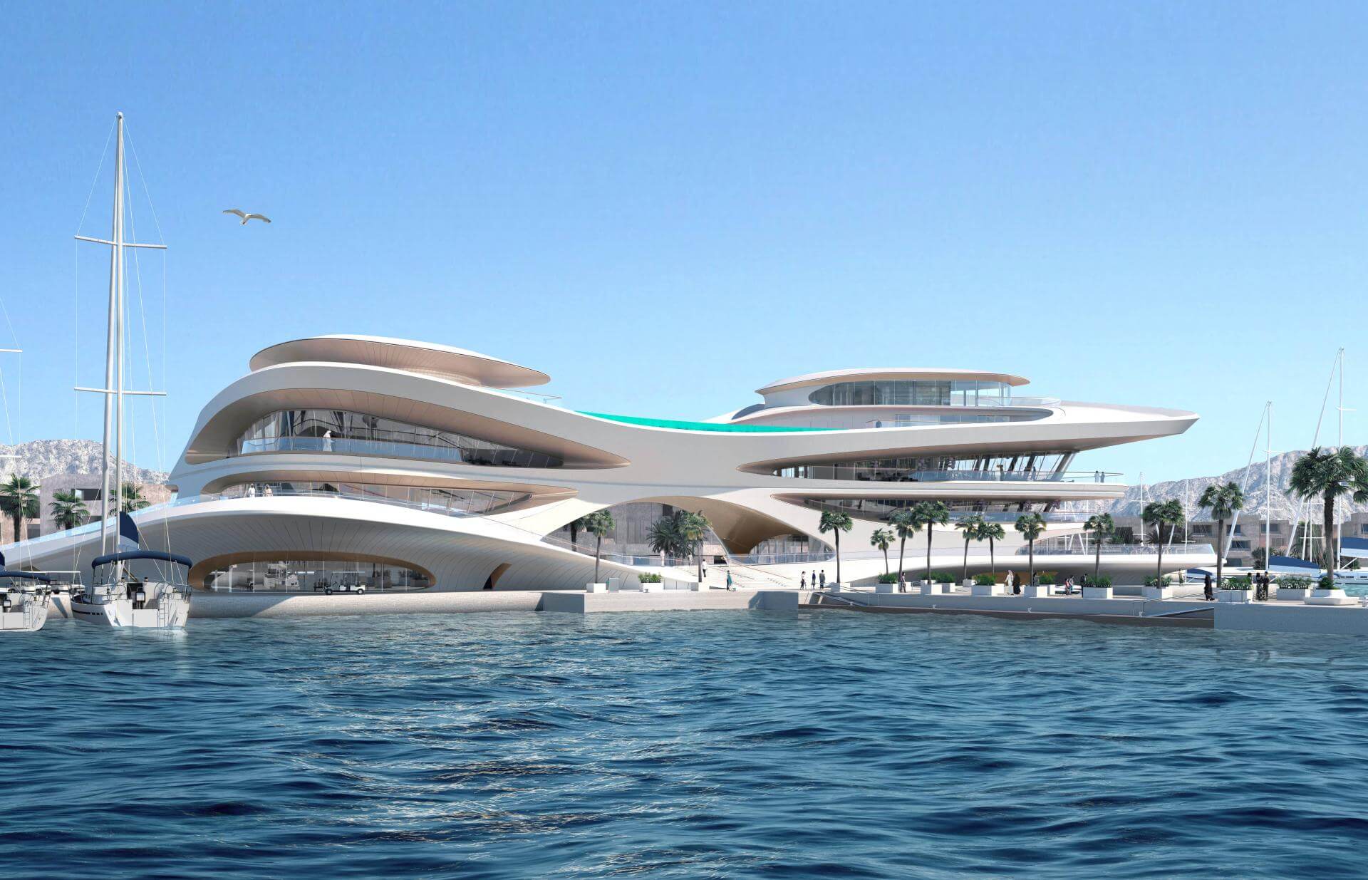  A rendering of AMAALA Yacht Club -  Triple Bay    
